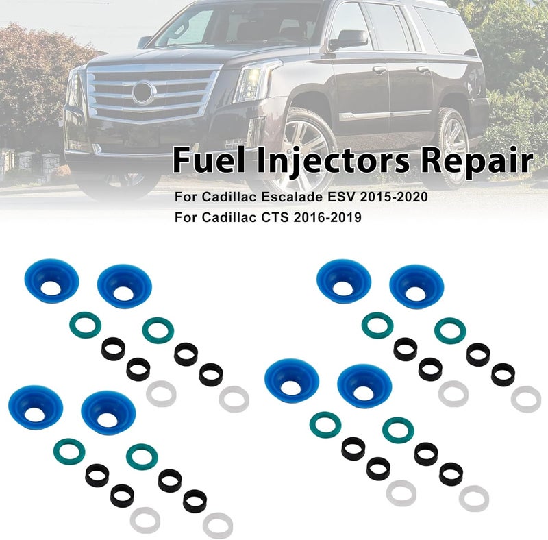 Frezon 8Pcs Fuel Injector O-Ring Kit Fuel Injectors Repair Kit Fit For Cadillac Escalade ESV/Escalade/Chevrolet Suburban 2015-2020,CTS 2016-2019,For Chevrolet Silverado 1500 LD 2019/Camaro 2016-2020 - Image 3